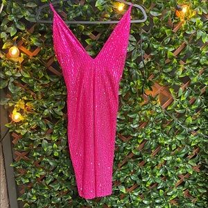 Bozzolo Fuchsia Sequin Top